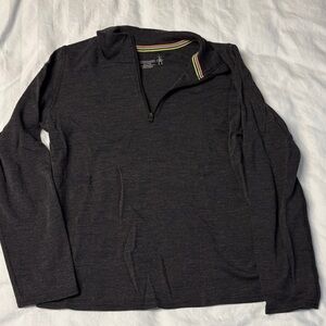 Smartwool gray Quarter-Zip thermal